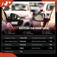 thumbnail image 2 of A-Premium Driver Side Power Door Mirror - Compatible with Kia Optima 2014-2015 - Heated Power Folding Black Outside Rear View Mirror w/Turn Signal and Blind Spot Detection, w/Memory, 2 of 9
