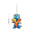 thumbnail image 3 of Cute Christmas Tree Decorations Flat Printed Acrylic Christmas Hanging Ornaments, Lovely Pet Pendant with Hanging Rope for Xmas Party, Scratchproof Colorfast Holiday Decor and Gift for Animal Lovers, 3 of 6