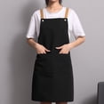 thumbnail image 3 of Cuisson Apron Réglable Sangle Porter Tissu Résistant Facile à Porter des Poches de Chef Professionnel Apron pour la Maison, 3 of 8