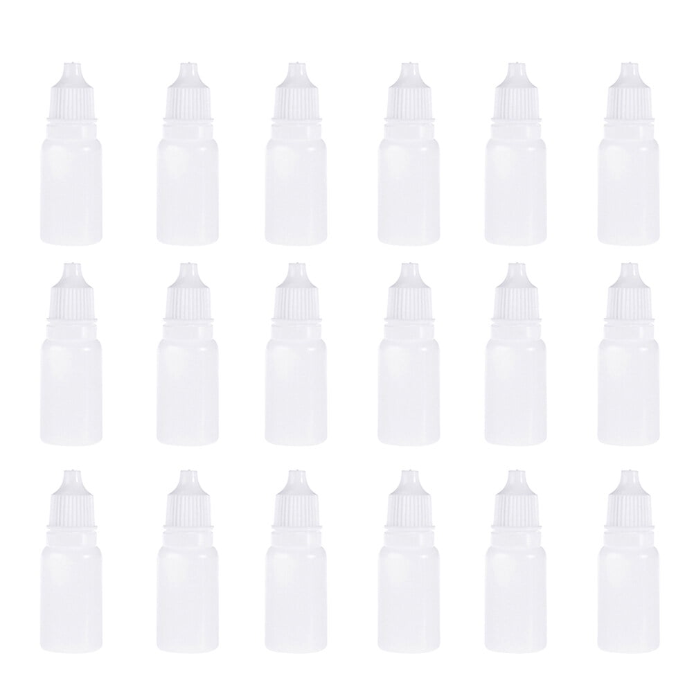 50 Pcs 10ml Empty Plastic Squeezable Dropper Bottles Eye Liquid Dropper