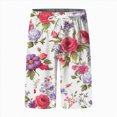 thumbnail image 3 of NOLDARES Mens Summer Hawaii Beach Shorts Cotton Stretch Drawstring Casual Shorts with Pockets(White,2XL), 3 of 6