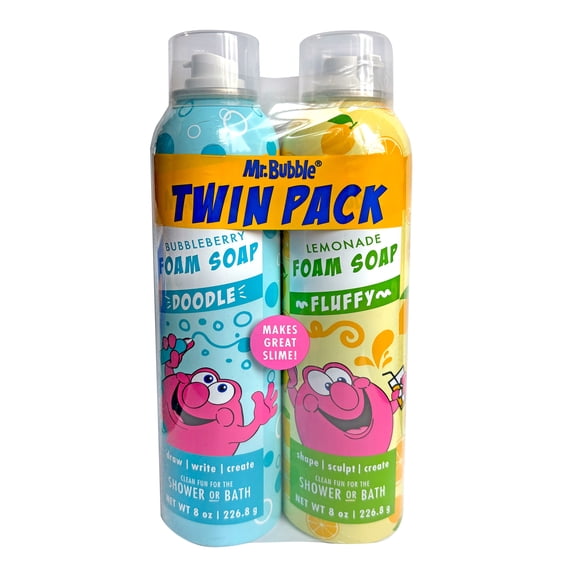 Mr. Bubble Foam Soap Twin Pack, Rotating Colors and Scents, 16 oz.