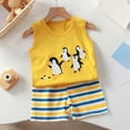 thumbnail image 2 of KPOPLK Toddler Baby Boys Shorts Set Shirt Short Sleeve Top Shorts Summer Outfits Clothes spring youth boy polo(18-24 Months,Yellow), 2 of 5