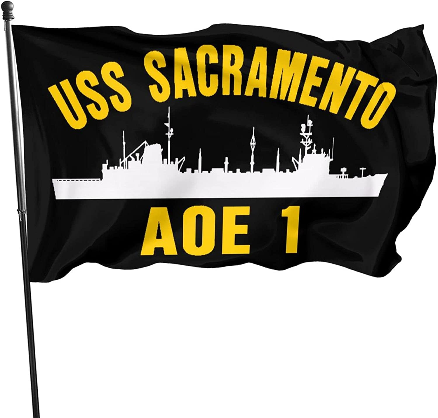 USS Sacramento AOE 1 Garden Flag 3x5 Ft Decor Outdoor Banner Sign Party
