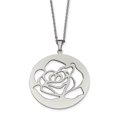 thumbnail image 1 of Collier Pendentif Découpé en Acier Inoxydable Rose 22 Po, 1 of 3