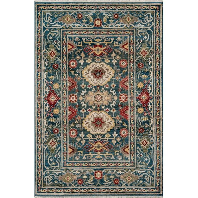 Momeni LENOXLE-03BLU2030 Lenox Traditional Area Rug, Blue - 2 x 3 ft. Rectangle