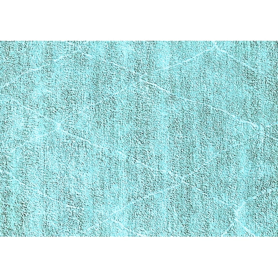 Ahgly Company Indoor Rectangle Solid Light Blue Modern Area Rugs, 6' x 9'