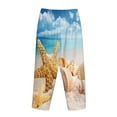 thumbnail image 5 of Kll Womens Beach Starfish Shell Print Pajama Pants Soft Pajama Bottoms For Women Cozy Lounge Pants, 5 of 9