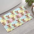 thumbnail image 2 of Colorful Highland Cow Flower Pattern Bathroom Rugs Mat,Non Slip Microfiber Bathroom Rug,Rubber Backing,Soft Bathroom Mats for Bathroom Floor,Tub and Shower,17x30in(43x75cm), 2 of 5