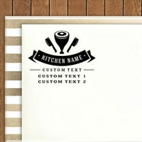 Printtoo Scroll Banner Custom Text Round Rubber Stamp Self Inking Business Address Personalized Stamper