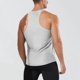 thumbnail image 5 of Camiseta sin mangas con cuello en V para hombre, color liso, informal, de verano, para fitness, sin mangas, para hacer ejercicio, correr, entrenar, chaleco transpirable de poliéster para hombre., 5 of 9