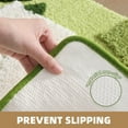 thumbnail image 4 of PABUBE Monstera Leaf Bathroom Rug, 17"x29", Cute Green Plush Bath Mat, Fluffy Soft & Absorbent, Non-Slip and Machine Washable Bath Rug for Bathroom Floor, 4 of 10