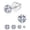Heart Silver Tone, variant on Limerencia Moissanite Stud Earrings for Women Men, F136 Hypoallergenic Titanium Earrings for Sensitive Ears,3mm