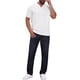 thumbnail image 2 of Camiseta Polo de Punto Texturizado para Hombre Cuello en V de Manga Corta Casual Camiseta Polo de Golf S Blanca, 2 of 6