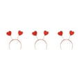 thumbnail image 1 of Youkk Serre-Tête en Forme de Cœur Élégant Paillette Réglable Accessoires de Coiffure Bandeaux Cadeau de Noël Mariage Concert Carreaux Rouges Ensemble de 3, 1 of 6