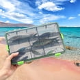 thumbnail image 2 of 6 Pcs Fishing Tackle Boxes Waterproof Airtight Plastic Tackle Box Organizer Transparent Fishing Tackle Storage with Adjustable Dividers for Terminal Tackle Lure Bait Hook(Large), 2 of 7