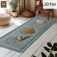 thumbnail image 5 of 2D Flat, 2D Flat, 1pc a Flat Starfish And Shell Design Anti-Slip Mat Made of Flannel, Featuring a Soft Plush Texture. Ideal for Use in Bathrooms, Doorways, Kitchens, Living Rooms, 5 of 14