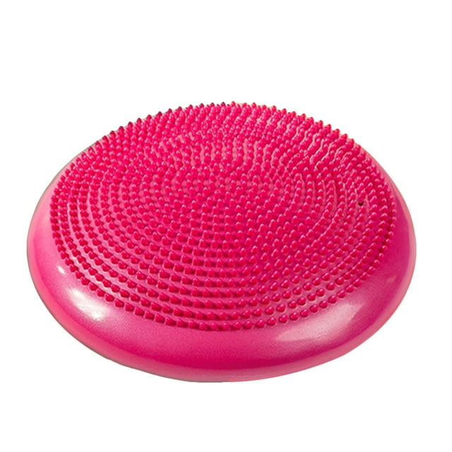 MasteelfCA Inflated Stability Wobble Cushion Extra Thick Core Balance-Disc Wiggle Seat for Improving Core Strength Relieving Back Pain (Pink)