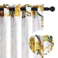 thumbnail image 4 of Jainmy Boho Floral Patterned Curtains for Living Room Bedroom Thermal Insulated Room Darkening Window Treatments,Mustard Yellow,52Wx72L,2 Panels, 4 of 10