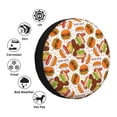 thumbnail image 2 of Kdxio Burger for Tire Cover Wheel Protectors Tyre Covers Weatherproof Wheel Covers Universal Fit for Trailer Rv SUV Truck Camper Travel Trailers 14 inch, 2 of 5