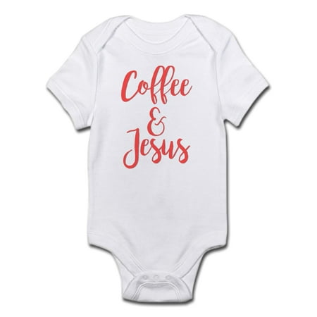 

CafePress - Coffee And Jesus - Baby Light Bodysuit