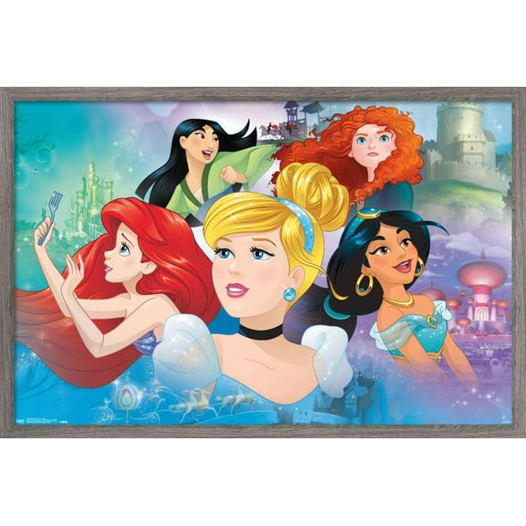 Disney Princess - Gaze Wall Poster, 14.725" x 22.375", Framed