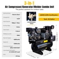 thumbnail image 2 of HPDMC 14HP 3-in-1 Gas Powered Air Compressor (30 Gal ASME Tank), 200A Welder & 6000W Generator - 180 PSI Two-Stage Piston Compressor with Electric Start - Truck Mount Portable Power Unit, 2 of 10