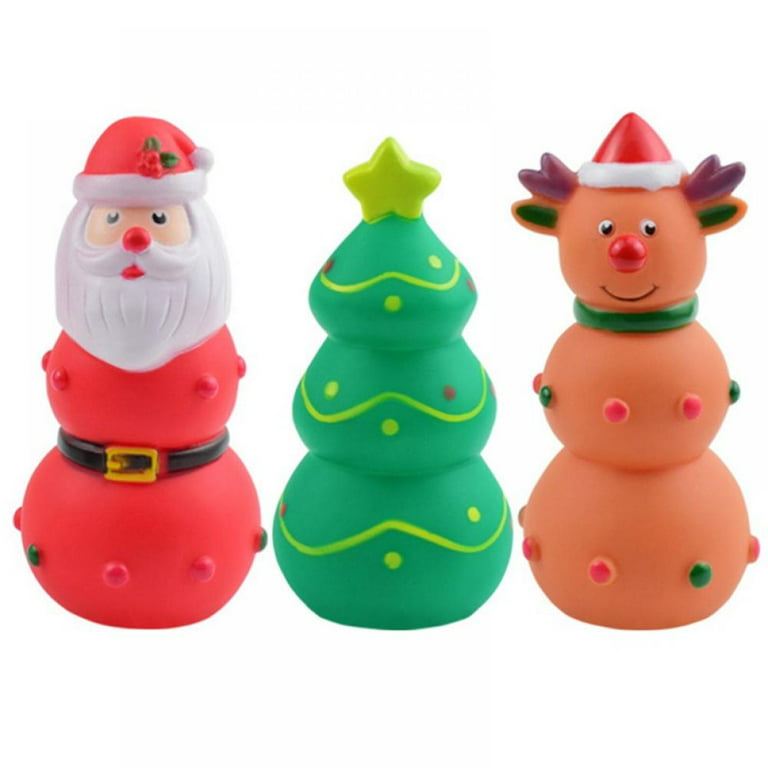 3pcs Christmas Dog Squeaky Chew Toy