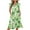 Green Leaf, variant on Yuyamidu V Neck Dress for Women St Patricks Day Dresses for Women Plus Size Stylish Flutter Ruffle Sleeve Tiered Swing Midi Dress in Green, Flowy and Casual, Size S