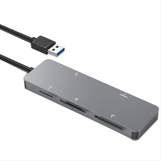 Lector de Tarjetas de Memoria Múltiple 5 en 1, Adaptador OTG Compatible con Lector de Tarjetas SD/TF/MS//XD para Computadora, PC y Portátil