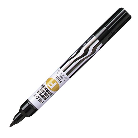 PILOT SCF-BK Marqueur Permanent Pointe Ogive Noir (Lot de 2)