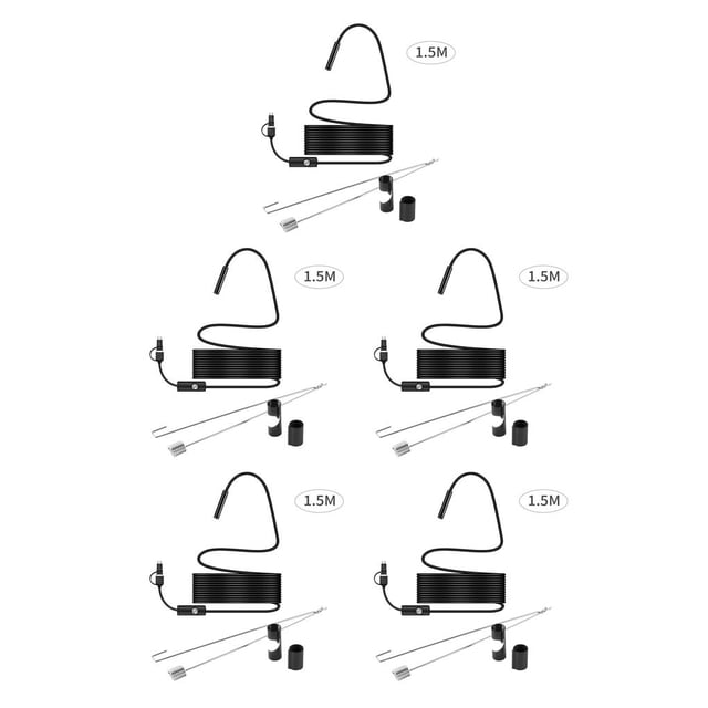 Wisewang Phone Checking Camera Professional Check Equipment Waterproof Interior Inspect Tool Set Accessories Inspection Accessory 5.5mm * 1.5M 5Set