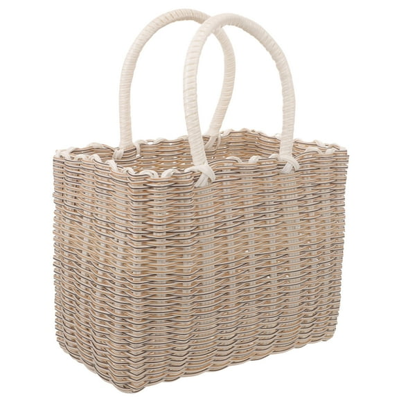 TEHAUX Multicolor Plastic Storage Basket with Handle, Portable Organizer for Home, Office, Daily Use and Storage Solutions