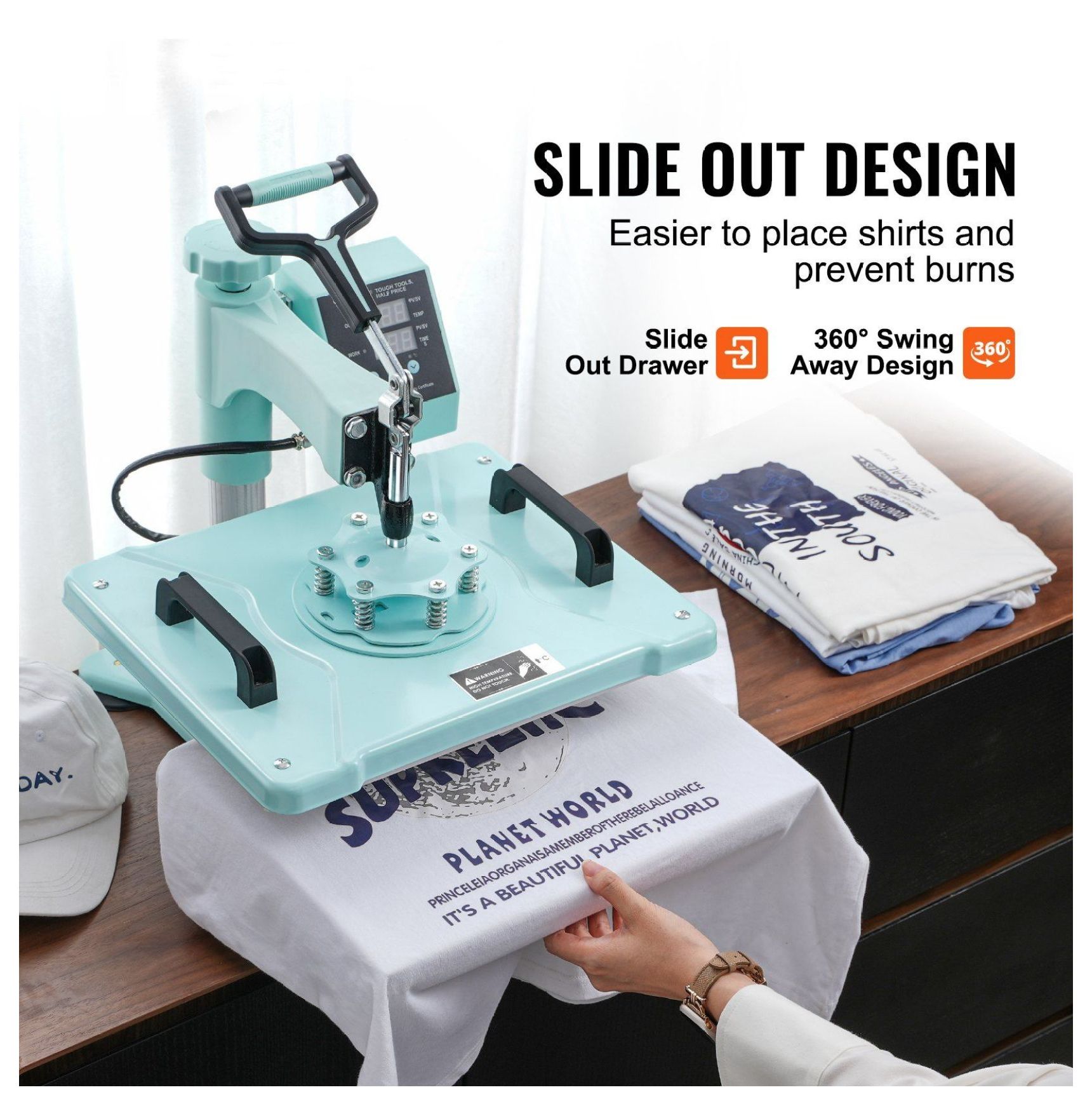 Heat Press Machine 12x15", 8 in 1 with 30oz Tumbler Press - T-Shirts, Mugs, Hats - Versatile DIY Crafting & Personalization