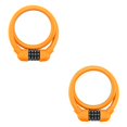 thumbnail image 2 of Soidarity Candado de bicicleta Cable de acero 4 dígitos antirrobo Scooter eléctrico montando suministros de seguridad naranja sin soporte Type1 NO1, 2 of 6