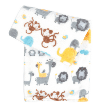 UPC 812091030015 product image for Tadpoles Ultra-Soft Microfleece Plush Safari Baby Blanket  30x40  Multi | upcitemdb.com