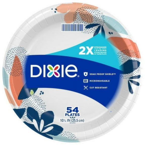 ( 2 Pack ) Dixie 10 Inch Paper Plates, 54 Count