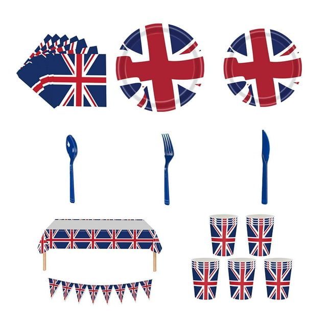Agiferg Jack Party Supplies 142 Pcs Jack Tableware Set Jack Tablecloth/Paper Plates Napkins Cups Tableware Balloons Kit