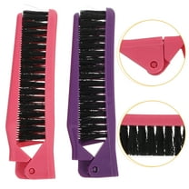 Niceauty 2Pcs Small Hair Brush for Women Assorted Color Detangling for Travel