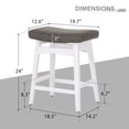 thumbnail image 6 of Sophia & William Saddle Counter Height Bar Stool, Gray (Set of 2), 6 of 6
