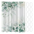 thumbnail image 2 of Flmtop Rideau de Douche Feuille Verte Feuille de Bananier Palmier Botanique Doublure de Rideau de Douche Rideaux de Douche Lavables à la Machine Installation Facile Rideaux de Douche de Bain avec Crochets pour Maison Salle de Bain Appartements Dortoirs, 2 of 10