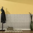 thumbnail image 2 of FASÄDE Hammered Decorative Vinyl 4ft x 8ft Wall Panel in Crosshatch Silver, 2 of 5