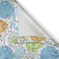 thumbnail image 5 of Ambesonne Floral Grommet Curtain, Doodle Leaves and Hearts, 50" x 108", Lime Green Sky Blue, 5 of 6