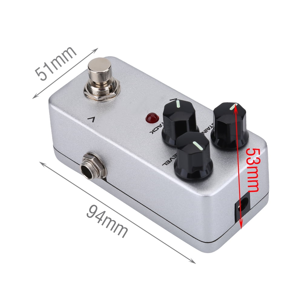 Guitar Effects Pedal, Compressor Effect Portable Metal Shell Easy Adjustment Analog Circuit With LED Indicator For Audio Equipments