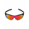 thumbnail image 4 of Walleva Fire Red Mirror Coated Polarized Replacement Lenses for Oakley Radarlock Pitch Sunglasses, 4 of 5