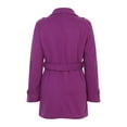 thumbnail image 5 of UAYOTSE Womens Wool Blend Pea Coat Fashion Winter Dressy Overcoat Single Trench Jackets,Purple L, 5 of 8