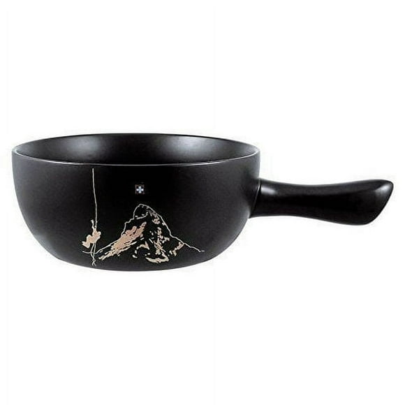 Swissmar Pot de Remplacement Gruyere Noir, Caeramic, Fabriqué avec de L'Argile Suisse Authentique, 2.65 L