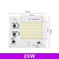 thumbnail image 3 of Chip LED SMD 2835 de 10 W, 20 W, 30 W, 50 W y 100 W, cuentas de luz de inundación de CA de 220 V a 240 V, lámpara de luz de inundación LED DIY para iluminación exterior, 3 of 5