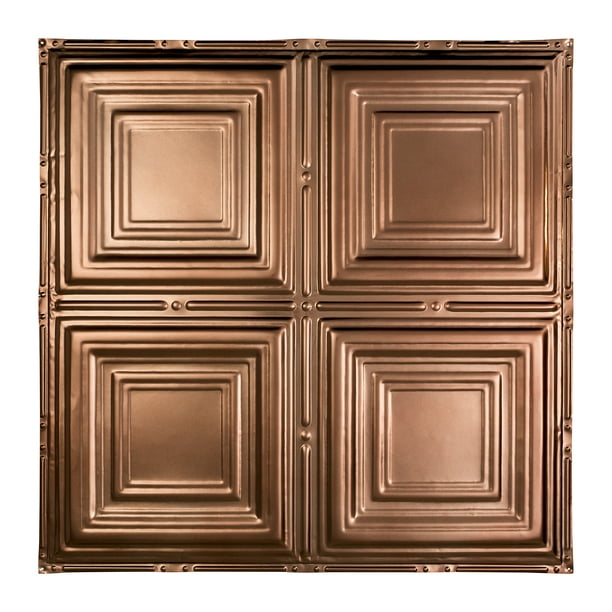 Great Lakes Tin Syracuse Vintage Bronze Nail Up Ceiling Tiles Package Of Five 2ft X 2ft Panels Walmart Com Walmart Com