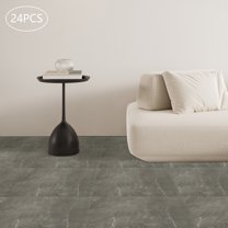 Grey / White / Black 24 Piece Diy PVC Floor Tiles Peel and Stick Self Adhesive Flooring Tiles 60*30cm